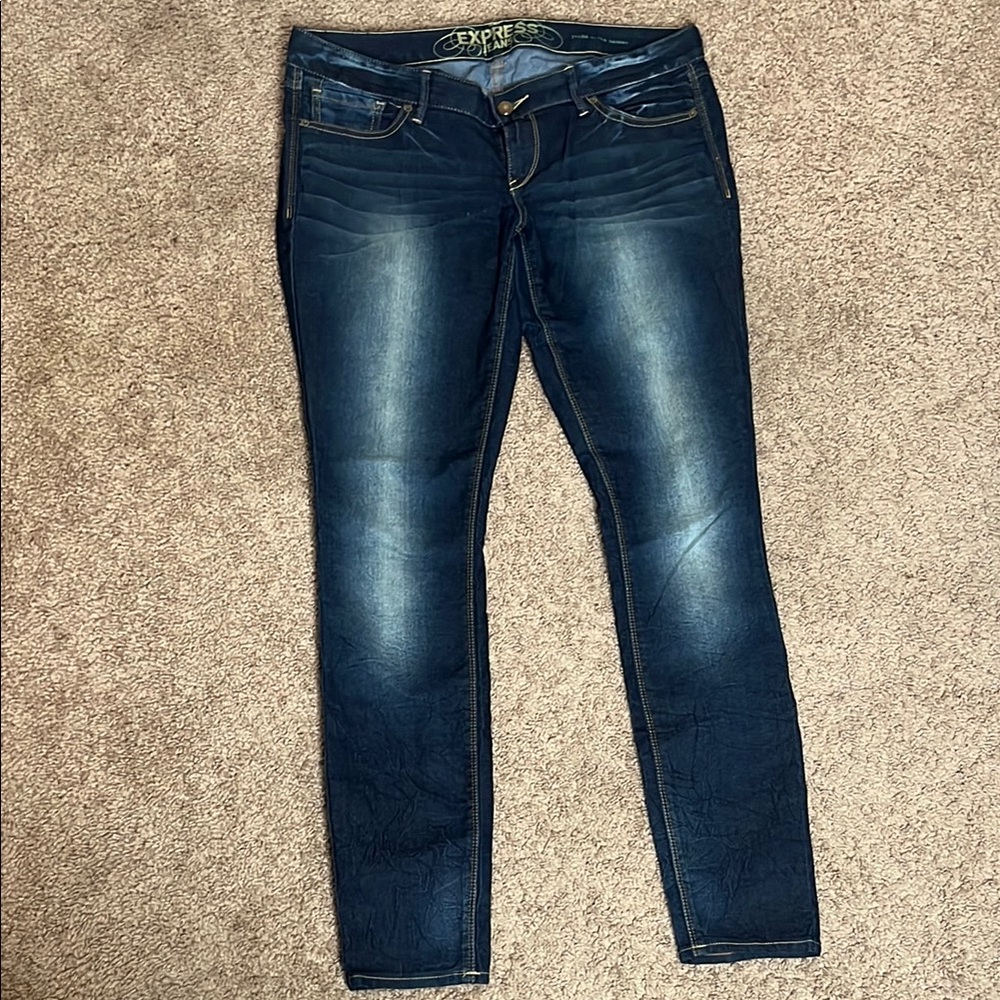 Express Blue Ultra Skinny Jeans